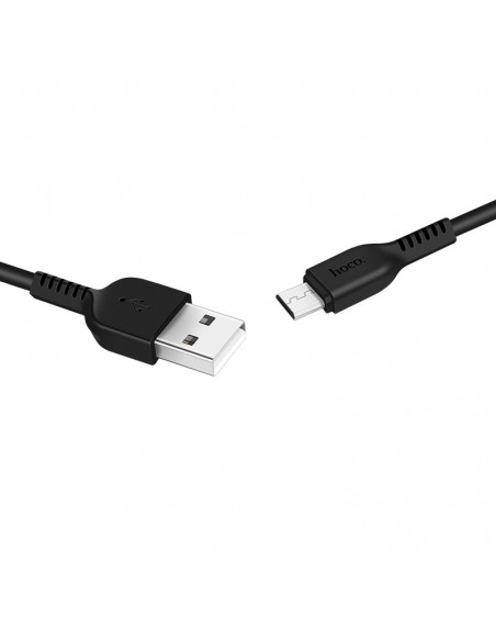 USB kabelis Hoco X20 USB-A to MicroUSB 2.0m juodas