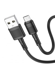 USB kabelis Hoco X83 USB-A to MicroUSB 1.0m juodas