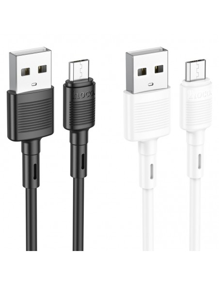 USB kabelis Hoco X83 USB-A to MicroUSB 1.0m juodas