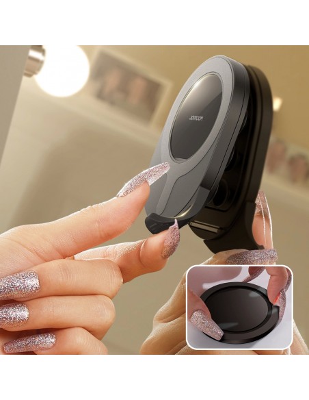 Magnetinis telefono laikiklis su siurbtukais Joyroom JR-ZS418 juodas