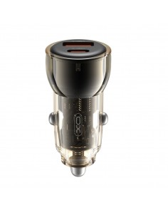 Automobilinis įkroviklis XO CC60 USB-A/USB-C 60W juodas