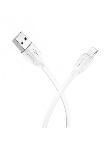 USB kabelis Borofone BX19 USB-A to Lightning 1.0m baltas