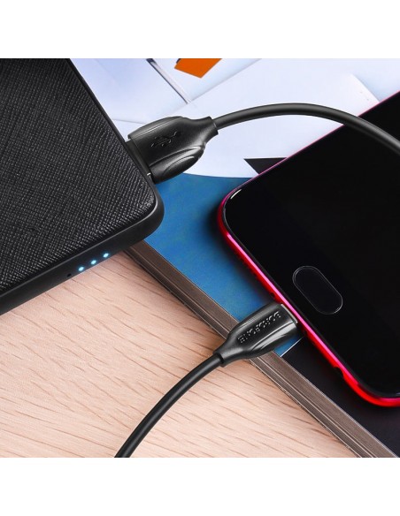 USB kabelis Borofone BX19 USB-A to MicroUSB 1.0m juodas