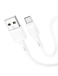 USB kabelis Hoco X83 USB-A to MicroUSB 1.0m baltas