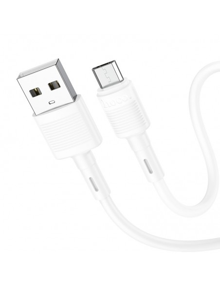 USB kabelis Hoco X83 USB-A to MicroUSB 1.0m baltas