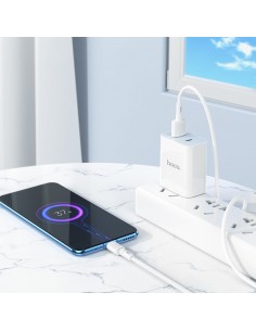 USB kabelis Hoco X83 USB-A to MicroUSB 1.0m baltas 2