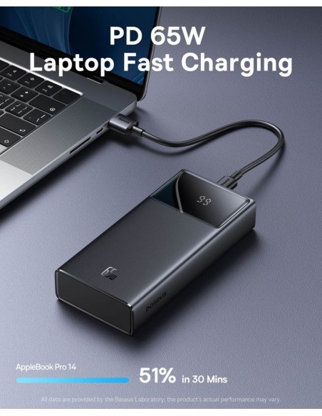 Išorinė baterija Power Bank Baseus StarLord 65W 20000mAh juoda P10022906113-00