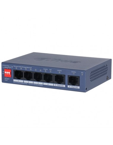 PoE šakotuvas valdomas100Mbps 4portų+2G uplink