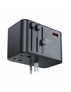 Universalus kelioninis įkroviklis Acefast Z1 75W GaN 2xUSB-A/3xUSB-C juodas 2