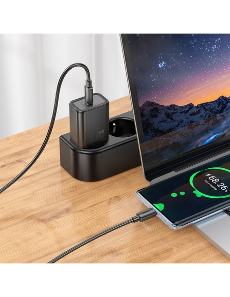 Įkroviklis Hoco N62 30W GaN USB-C juodas