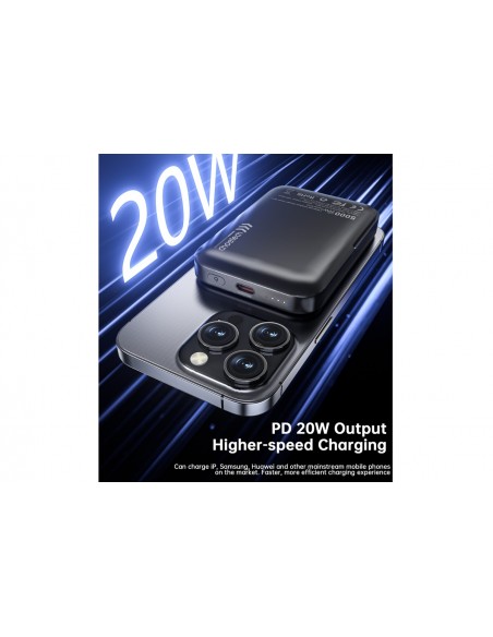 Išorinė baterija Power Bank Choetech B743 15W Magsafe 10000mAh juoda