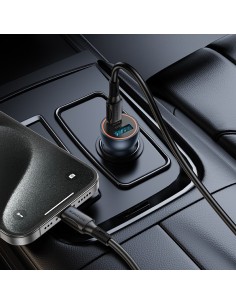 Automobilinis įkroviklis Borofone BZ32A USB-C/USB-A 30W pilkas 2