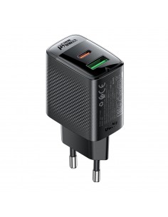 Įkroviklis Acefast A98 30W GaN USB-C/USB-A juodas