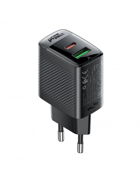 Įkroviklis Acefast A98 30W GaN USB-C/USB-A juodas