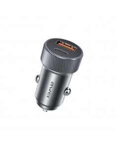 Automobilinis įkroviklis Awei C-857 33W USB-C/USB-A juodas