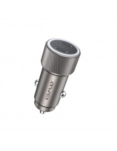 Automobilinis įkroviklis Awei C-858 33W 2xUSB-C juodas