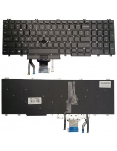 Klaviatūra DELL Latitude 5500, su pašvietimu ir „trackpoint“
