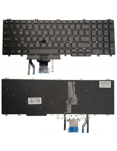 Klaviatūra DELL Latitude 5500, su pašvietimu ir „trackpoint“