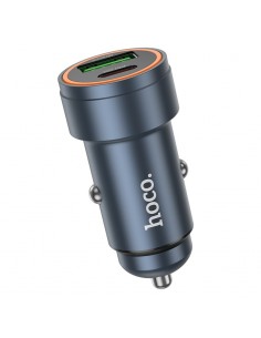 Automobilinis įkroviklis Hoco Z57A 30W USB-C/USB-A pilkas