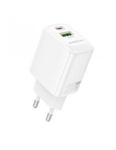 Įkroviklis Borofone BN27 20W USB-C/USB-A baltas