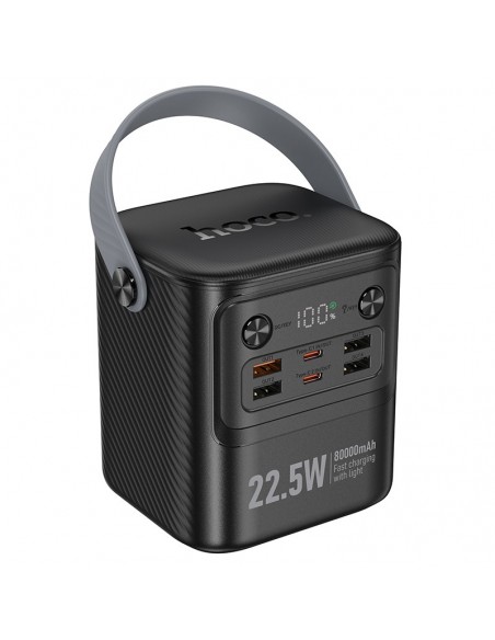 Išorinė baterija Power Bank Hoco J152 22.5W+PD20W 80000mAh juoda