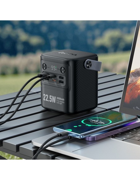 Išorinė baterija Power Bank Hoco J152 22.5W+PD20W 80000mAh juoda