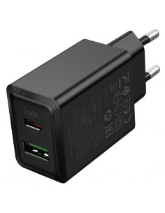 Įkroviklis Hoco N71 30W GaN USB-C/USB-A juodas 2