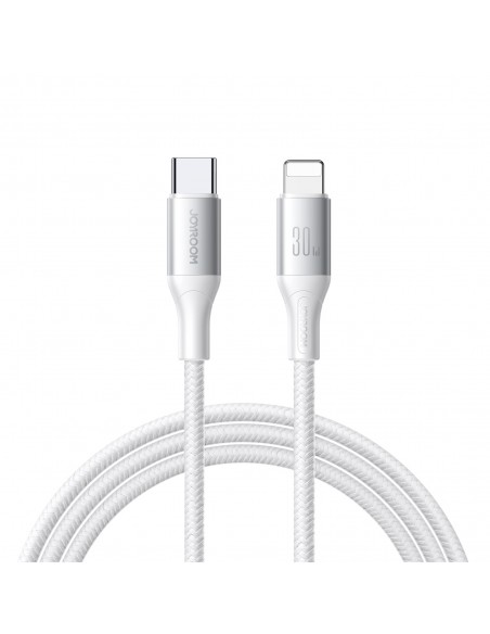 USB kabelis Joyroom S-A28 USB-C to Lightning 30W 2.0m baltas