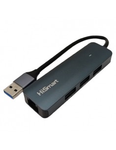 Adapteris USB-A - 3x USB 3.0, RJ45