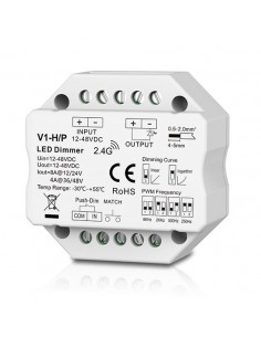 V1-H/P nuolatinės įtampos valdiklis, 12-48V, 1x 8A, Push-Dimm