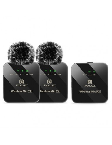 Bevielis skaitmeninis dvigubas mikrofonas, prisegamas, OTG USB Type-C, Lightning
