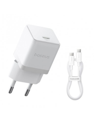 Įkroviklis Baseus Palm 20W USB-C + USB-C to USB-C cable 1.0m baltas P10111602213-01