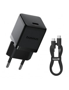 Įkroviklis Baseus Palm 20W USB-C + USB-C to USB-C cable 1.0m juodas P10111602113-01