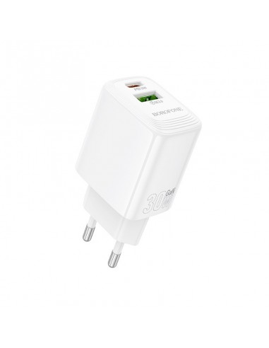 Įkroviklis Borofone BN29 30W USB-C/USB-A baltas