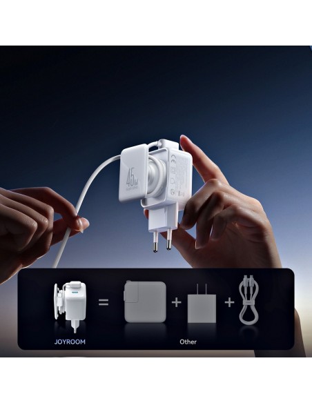 Įkroviklis Joyroom JR-TCL05 45W 2xUSB-C baltas