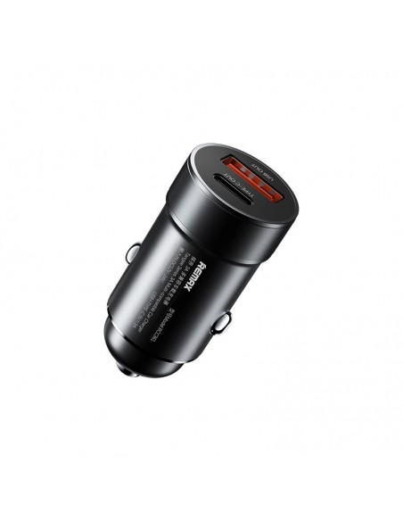 Automobilinis įkroviklis Remax RCC361 15W USB-C/USB-A juodas
