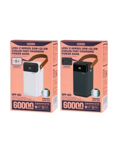 Išorinė baterija Power Bank Remax RPP-565 22.5W 60000mAh pilka 2