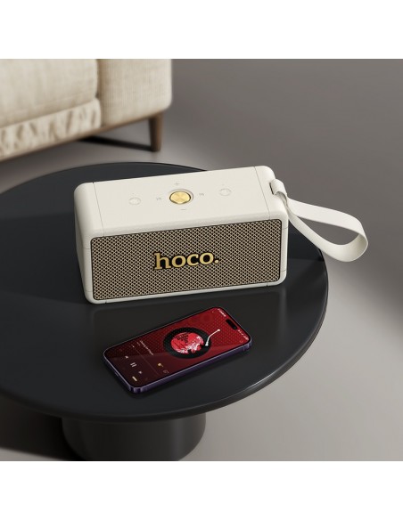 Bluetooth nešiojamas garsiakalbis Hoco HT1 Max baltas