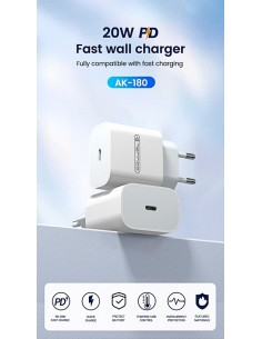 Įkroviklis Jellico AK180 20W USB-C baltas 2