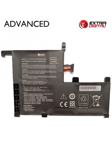 Nešiojamo kompiuterio baterija ASUS C31N1703, 4150mAh, Extra Digital Advanced