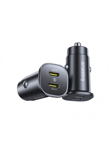 Automobilinis įkroviklis Baseus GoTrip 2xUSB-C 30W juodas C00072300123-01