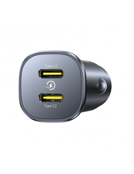 Automobilinis įkroviklis Baseus GoTrip 2xUSB-C 30W juodas C00072300123-01