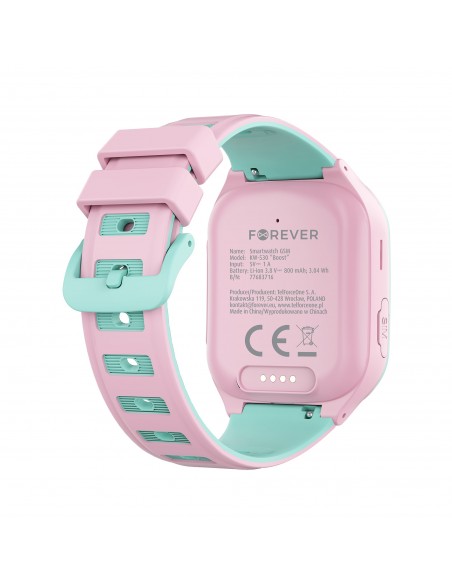 Išmanusis laikrodis vaikams Forever Smartwatch GPS WiFi 4G Kids Boost KW-530 rožinis