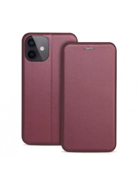 Dėklas Book Elegance Xiaomi Redmi 15C 4G tamsiai raudonas
