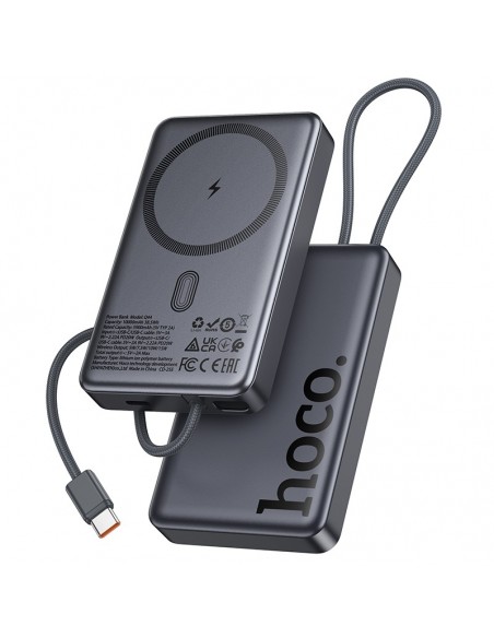 Išorinė baterija Power Bank Hoco Q44 20W Magnetic 10000mAh juoda