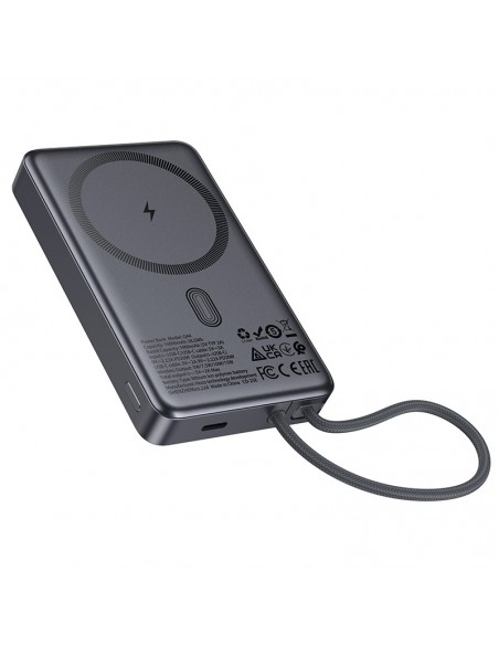 Išorinė baterija Power Bank Hoco Q44 20W Magnetic 10000mAh juoda
