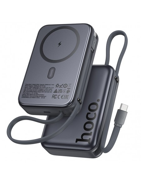 Išorinė baterija Power Bank Hoco Q44A 45W Magnetic 20000mAh juoda