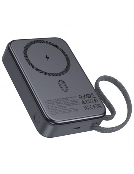 Išorinė baterija Power Bank Hoco Q44A 45W Magnetic 20000mAh juoda
