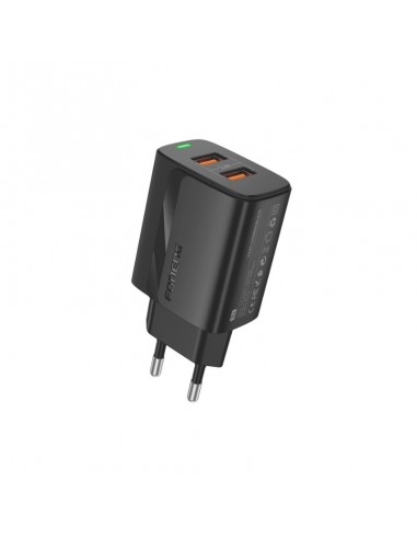 Įkroviklis Foneng EU63 2.4A 2xUSB-A juodas