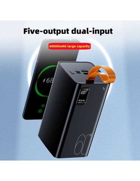 Išorinė baterija Power Bank Reach RR-H40B 22.5W 60000mAh juoda